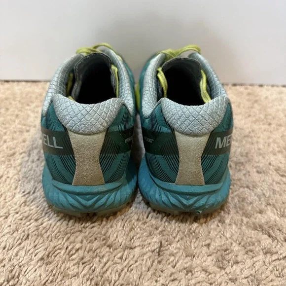 Merrell Agility Synthesis Flex Shoes Womens Size 8.5 Teal Green Trail Running - Picture 3 of 9